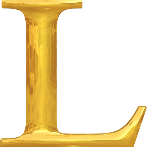 Golden letter L