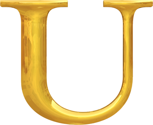 Gold typography U