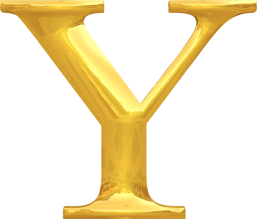 Typografia złota Y
