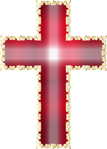 Блестящий красный крест