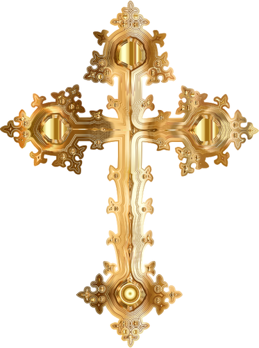 Gyllene utsmyckade cross