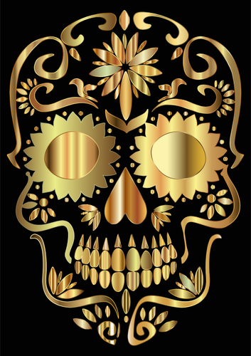 Golden skull