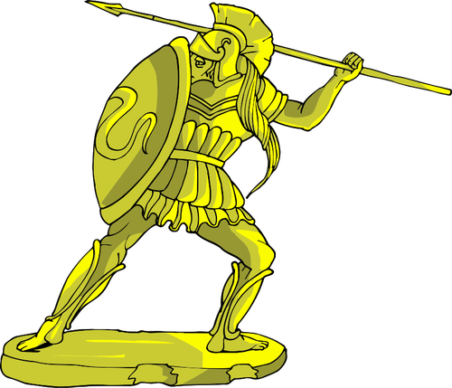 Golden warrior statue