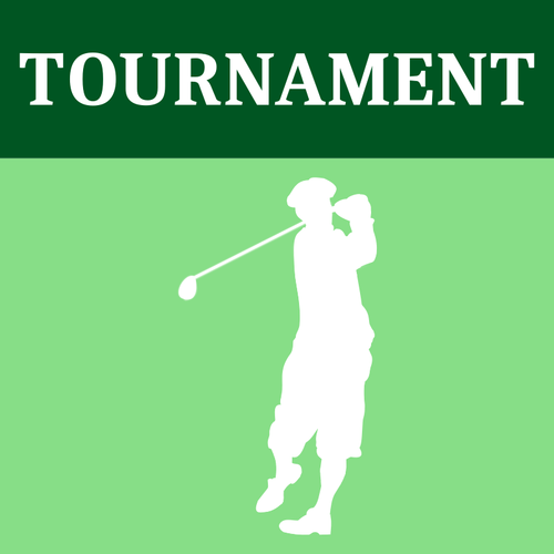Logotipo del torneo de golf de dibujo vectorial