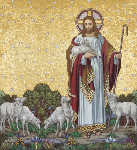 好牧羊人耶稣作为向量剪贴画