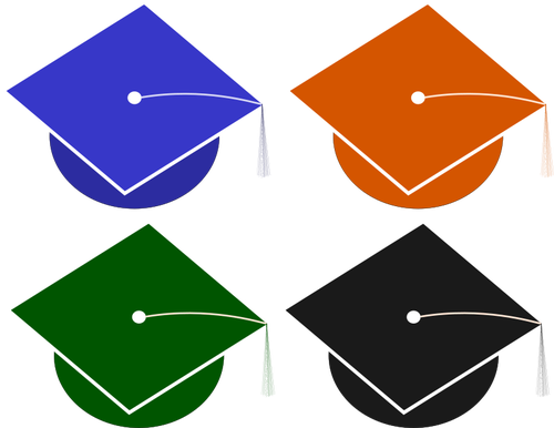 Chapeaux de graduation vector illustration