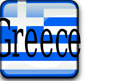 Greece flag with writing vector illustration