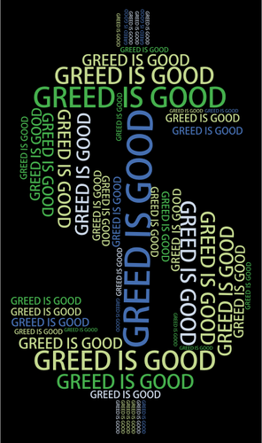 Hebzucht word cloud