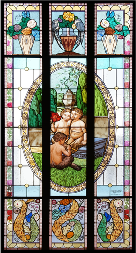 Greek myths Stained Glass Window