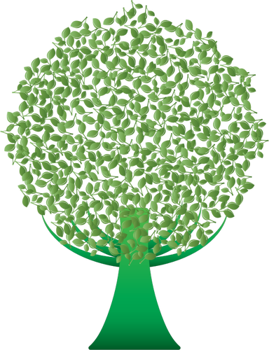 Зеленый абстрактное дерево