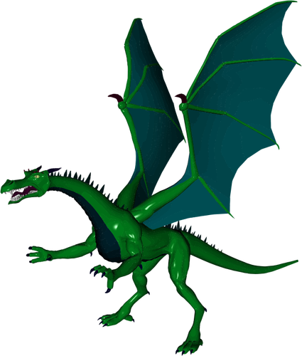 Flying green dragon