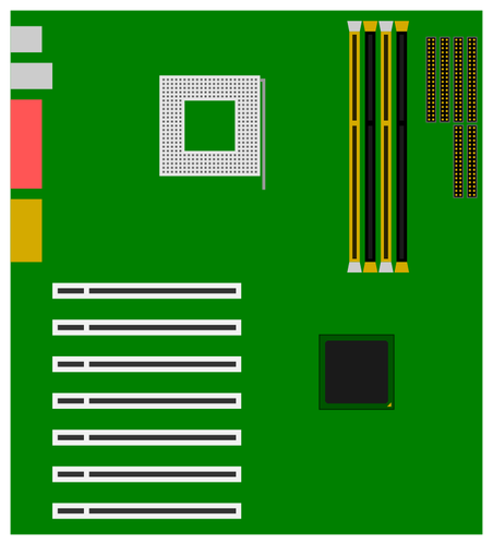 Green motherboard vector image