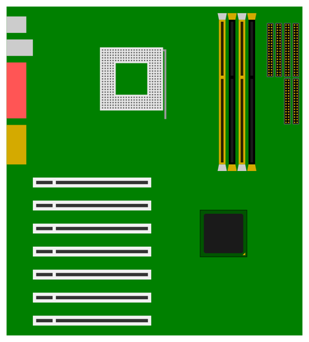 Image vectorielle vert carte mère