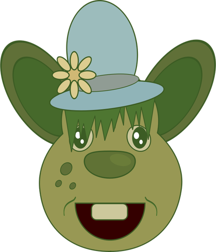 Green mouse vector clip art