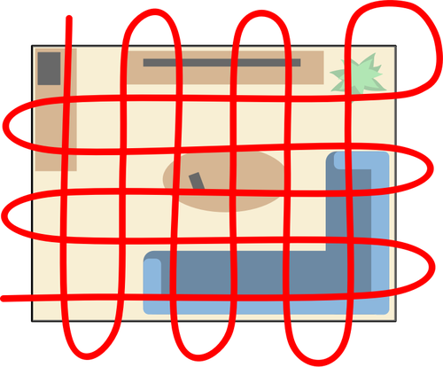 Grid search pattern illustration