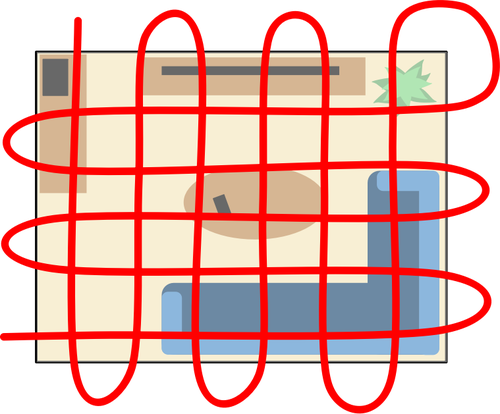 Grid search pattern illustration