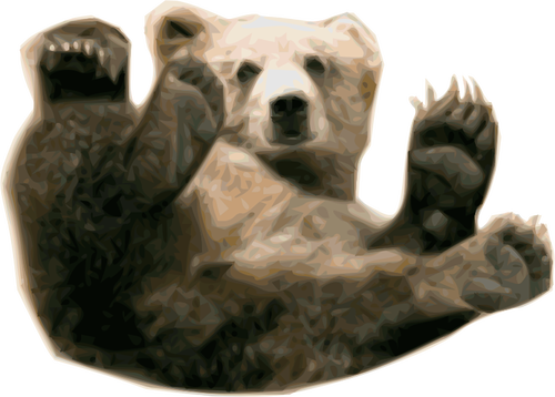 Kuzey Amerika boz ayısı vektör boyama