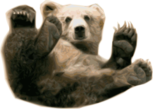 Grizzly bear vector painting