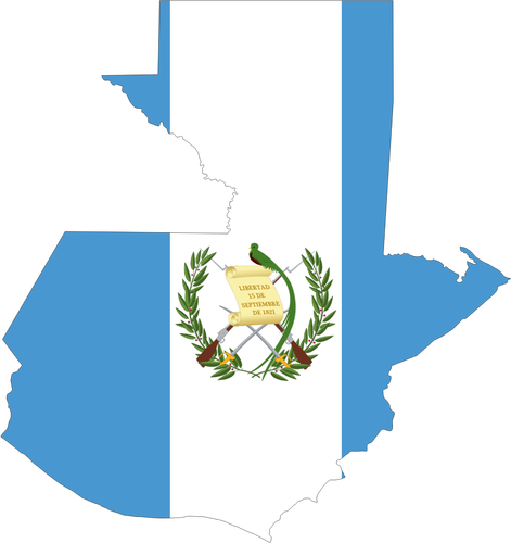 Drapeau et carte de Guatemala