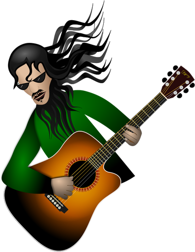 Guitar player vector image