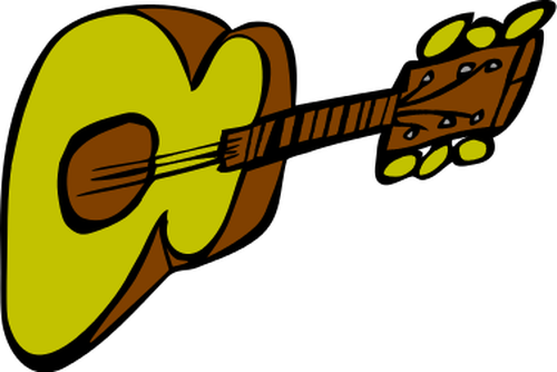 Gráficos de dibujos animados de guitarra | Vectores de dominio público