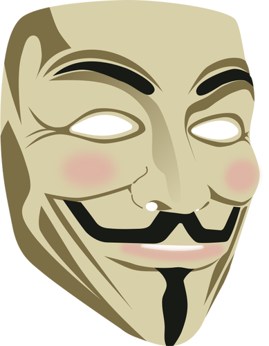 Guy Fawkes masker in 3D-vector afbeelding