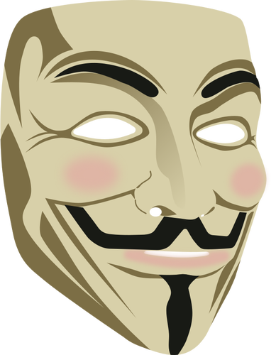 Guy Fawkes masca în 3D vector imagine