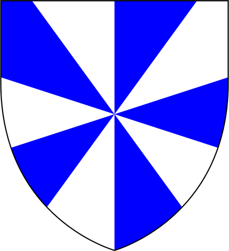 Crest with blue and white fields