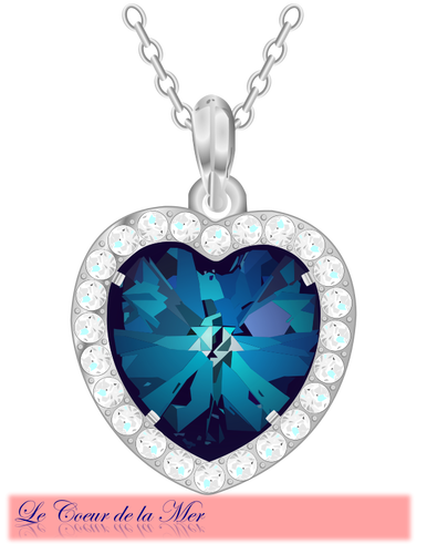 Heart pendant vector image