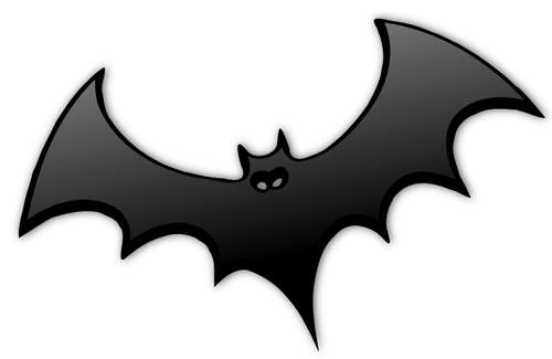 Murciélago gris silueta vector de la imagen