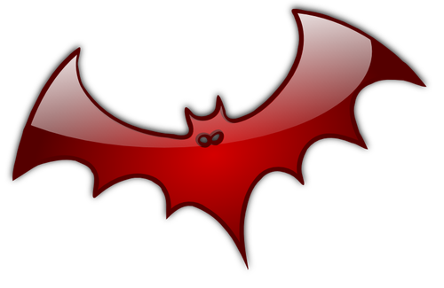 Röd Halloween bat vektor ClipArt