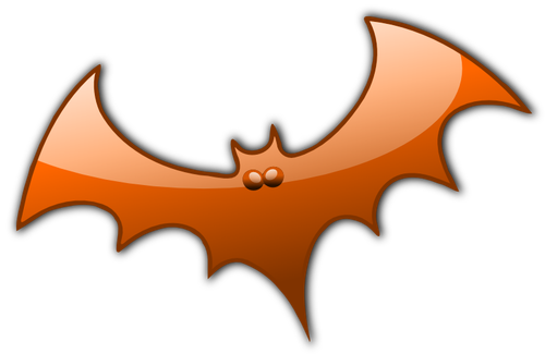 橙万圣节蝙蝠矢量图像