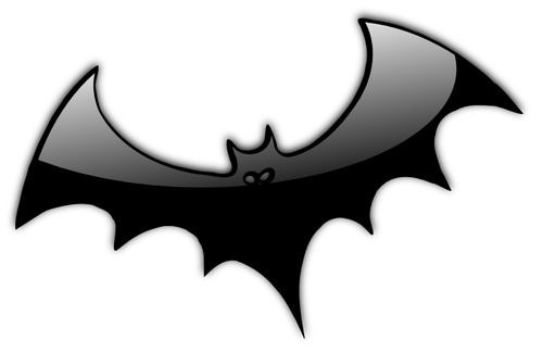 Black Halloween bat vector image