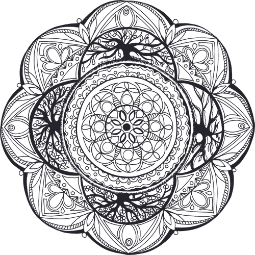 Ręcznie rysowane Mandala Symbol