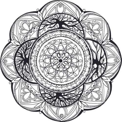 Ručně kreslená Mandala Symbol