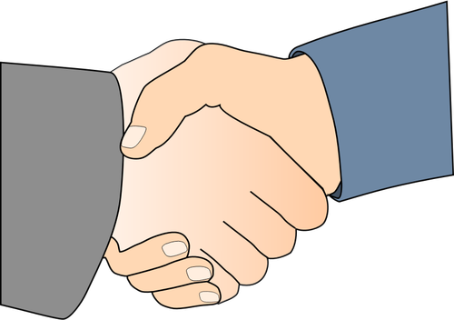 Color vector clip art of handshake