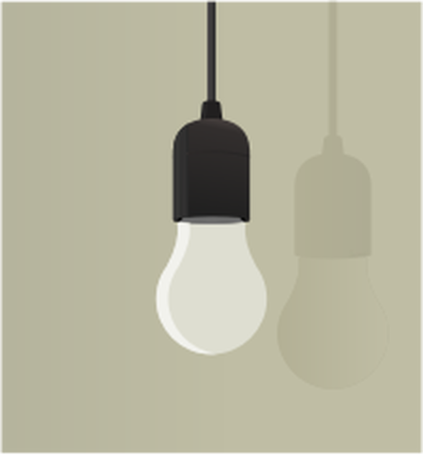 Hanging light bulb