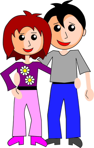 Cartoon couple