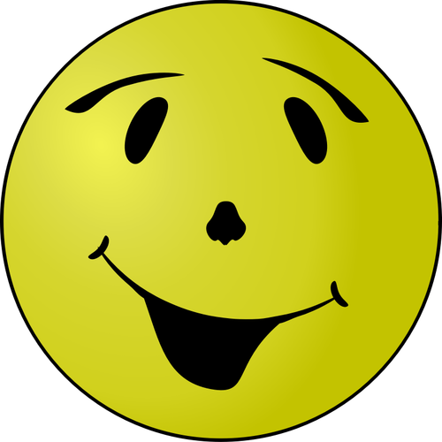 Smiley de vector clip art de sourire jaune