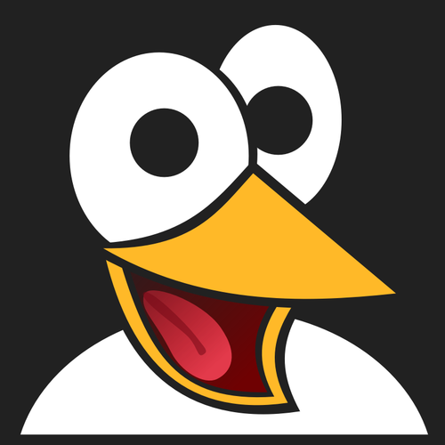 Gelukkig pinguïn avatar vector tekening