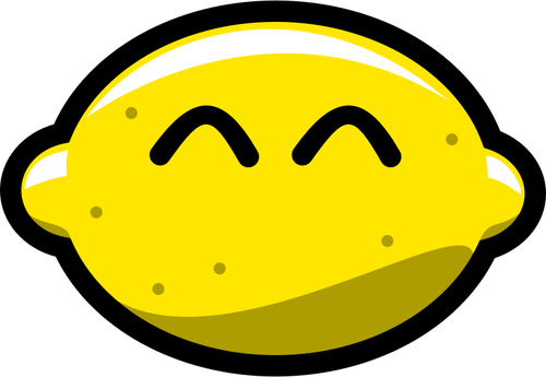 Векторная иллюстрация лимона, улыбается вам