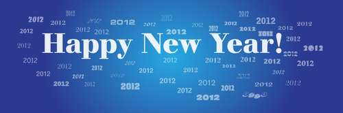 Happy New Year 2012 sign vector image