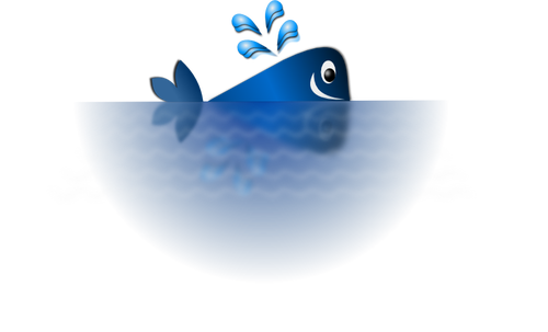 Happy blue whale vector illustration