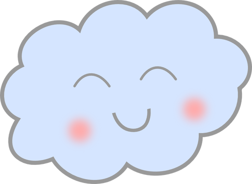 Mutlu bulut illüstrasyon