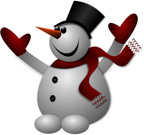 Happy Snowman Vektorgrafik