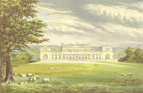 Harewood House vector drawing