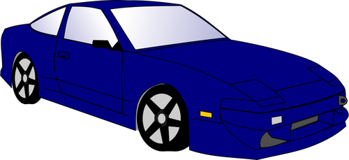 Blauwe Racing auto Vector Image