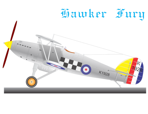 Biplano di Hawker Fury