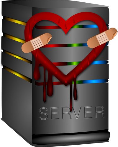 גרפיקה וקטורית של שרת heartbleed