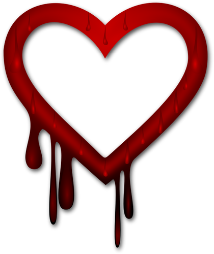 Vektorový obrázek srdce krvácí